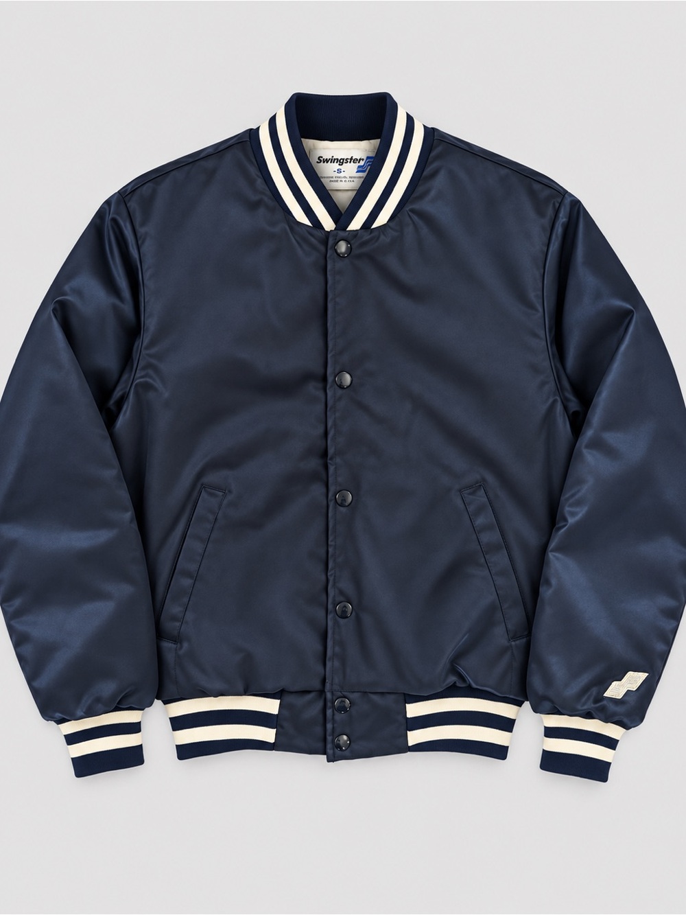 Vintage Swingster USS Peterson DD-969 Satin Bomber Jacket USA Small